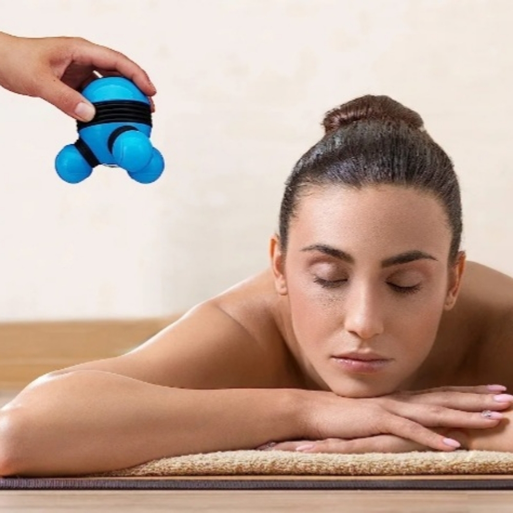 Relaxdays Electric Massager, Vibration Massager, Travel Massage Device/ Teal